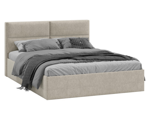 Кровать без ПМ «Глосс» Тип 1,1600 (без подъемного механизма), Микровелюр Jercy Cream