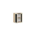 Шкаф навесной 600 c двумя дверями со стеклом «Габриэлла», Дуб Крафт золотой, Крем