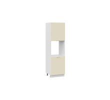 Шкаф-пенал под бытовую технику с двумя дверями «Габриэлла», белый, крем