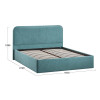 Кровать с ПМ «Тиффани» 180 Тип 1 (с подъемным механизмом), микровелюр Wellmart Indigo