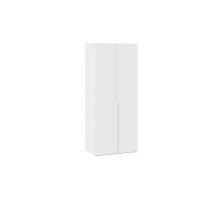 Шкаф для одежды (580) с 2 глухими дверями «Порто», белый жемчуг, белый софт
