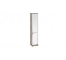 Шкаф для белья с 1-ой зеркальной дверью правый «Прованс», дуб сонома трюфель/крем