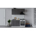 Кухонный гарнитур «Белладжио» длиной 160 см, белый, софт графит