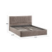 Кровать с ПМ «Пандора» 160 Тип 1 (с подъемным механизмом), Микровелюр Wellmart Latte