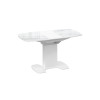 Стол обеденный «Портофино», белый глянец/стекло глянцевое белый мрамор