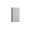 Шкаф-купе 1182 с 2 глухими дверями «Оскар Хилтон», ручка черная, дуб крафт золотой, кашемир сатин
