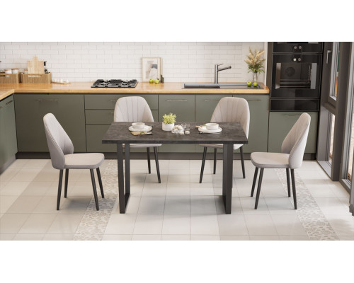 Стол обеденный «Даллас» Тип 1, Черный, Ателье темный