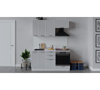 Кухонный гарнитур «Кимберли» длиной 160 см со шкафом НБ, Белый, Сноу