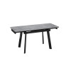 Стол обеденный «Джойс» Тип 1, черный муар, керамика матовая серый мрамор