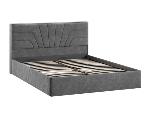 Кровать с ПМ «Пандора» 160 Тип 1 (с подъемным механизмом), Велюр Brut Grey 16