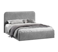 Кровать с ПМ «Тиффани» 160 тип 1 с заглушиной, микровелюр Wellmart Silver