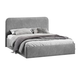 Кровать с ПМ «Тиффани» 140 Тип 1 (с подъемным механизмом), микровелюр Wellmart Silver