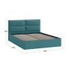 Кровать с ПМ «Глосс» 160 Тип 1 (с подъемным механизмом), микровелюр Wellmart Indigo