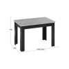 Стол раздвижной «Промо» тип 4, черный, ателье светлый