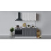 Кухонный гарнитур «Лина» длиной 180 см со шкафом НБ, Белый, Графит