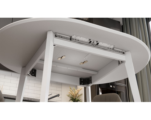 Стол обеденный раздвижной «Форли» тип 1, белый матовый