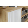 Тумба под ТВ «Хилтон» исп.2, Дуб Крафт золотой, Белый матовый