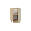 Шкаф напольный 450 с одной дверью «Бьянка», Дуб Крафт золотой, Дуб ваниль