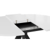 Стол обеденный раздвижной «Дуглас» Тип 2, черный муар, cтекло глянцевое белое