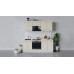 Кухонный гарнитур «Долорес» длиной 200 см со шкафом НБ, Белый, Крем