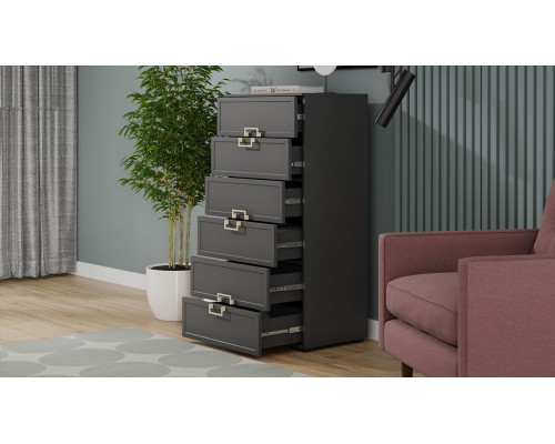 Комод «Стелла», серый вулкан, фон серый