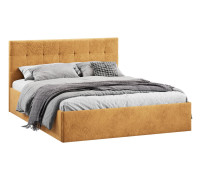 Кровать без ПМ «Джоли» 140 Тип 1 (без подъемного механизма), микровелюр Wellmart Yellow
