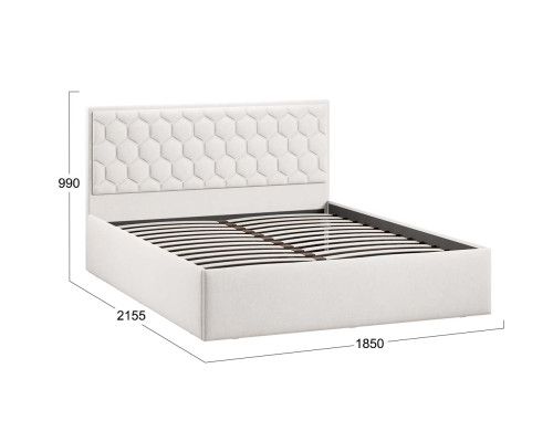 Кровать без ПМ «Порто» 180 (без подъемного механизма), велюр светлый