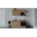 Кухонный гарнитур «Детройт» длиной 160 см со шкафом НБ, Дуб Крафт золотой