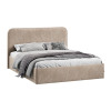 Кровать с ПМ «Тиффани» 160 тип 1 с заглушиной, Микровелюр Wellmart Dark Beige