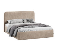 Кровать с ПМ «Тиффани» 160 тип 1 (с подъемным механизмом), микровелюр Wellmart Dark Beige