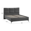 Кровать без ПМ «Делана» 160  (без подъемного механизма), Микровелюр Jercy Graphite
