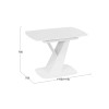Стол обеденный «Гарда» тип 1, Белый, Стекло матовое белое