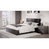 Кровать без ПМ «Глосс» 160 тип 1 (без подъемного механизма), велюр графит