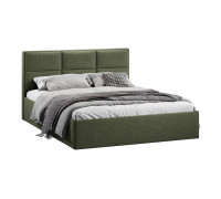 Кровать с ПМ «Стелла» тип 1,1600 с заглушиной, микровелюр Jercy Deep Green