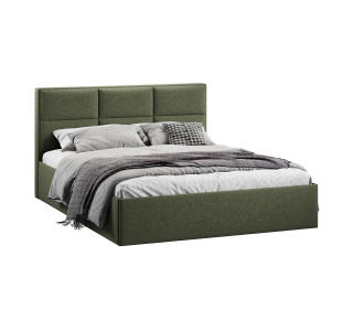 Кровать с ПМ «Стелла» тип 1,1600 с заглушиной, микровелюр Jercy Deep Green