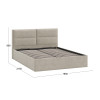 Кровать с ПМ «Глосс» 160 Тип 1, (с подъемным механизмом), микровелюр Jercy Cream