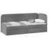 Кровать «Молли» с мягкой обивкой тип 1, микровелюр Scandi Graphite 22 