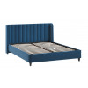 Кровать с ПМ «Шанель» 160 (с подъемным механизмом), Микровелюр Wellmart Blue