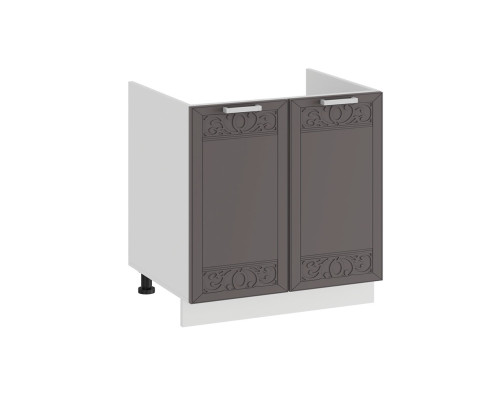 Шкаф напольный с двумя дверями (под накладную мойку) «Долорес»,Белый/Муссон