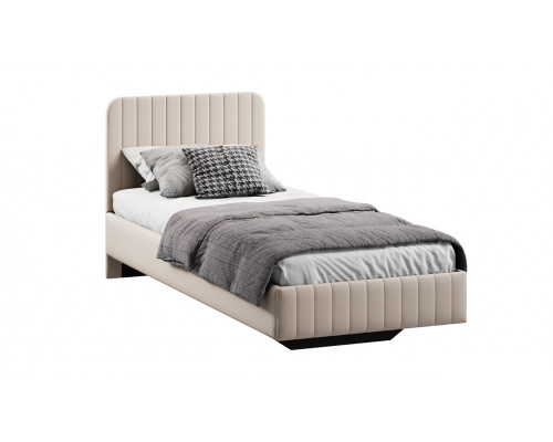 Кровать без ПМ «Шелли», 80*200, Тип 1 (без подъемного механизма), Велюр Confetti Cream
