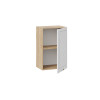 Шкаф навесной 450 c одной дверью «Бьянка», Дуб Крафт золотой, Дуб белый