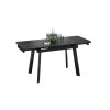 Стол обеденный «Джойс» Тип 1, черный муар, керамика матовая черный мрамор
