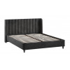 Кровать с ПМ «Шанель» 160 (с подъемным механизмом), Микровелюр Wellmart Graphite