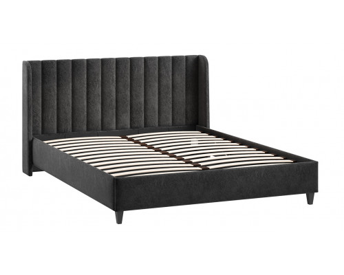 Кровать с ПМ «Шанель» 160 (с подъемным механизмом), Микровелюр Wellmart Graphite