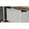 Стол письменный с тумбой универсальной «Порто», Белый Жемчуг, Яблоня Беллуно, Белый софт