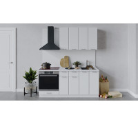 Кухонный гарнитур «Габриэлла» длиной 180 см со шкафом НБ, Белый, Сноу