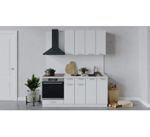 Кухонный гарнитур «Габриэлла» длиной 180 см со шкафом НБ, Белый, Сноу