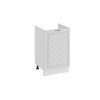 Шкаф напольный 500 с одной дверями (под накладную мойку) «Бьянка», Белый, Дуб белый