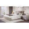 Кровать без ПМ «Глосс»,160 (без подъемного механизма), велюр мокко светлый