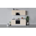 Кухонный гарнитур «Весна» длиной 200 см со шкафом НБ,Белый/Ваниль глянец